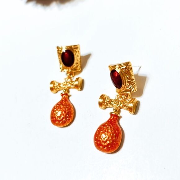 Retro dangle earrings M172 - Picture 4 of 5
